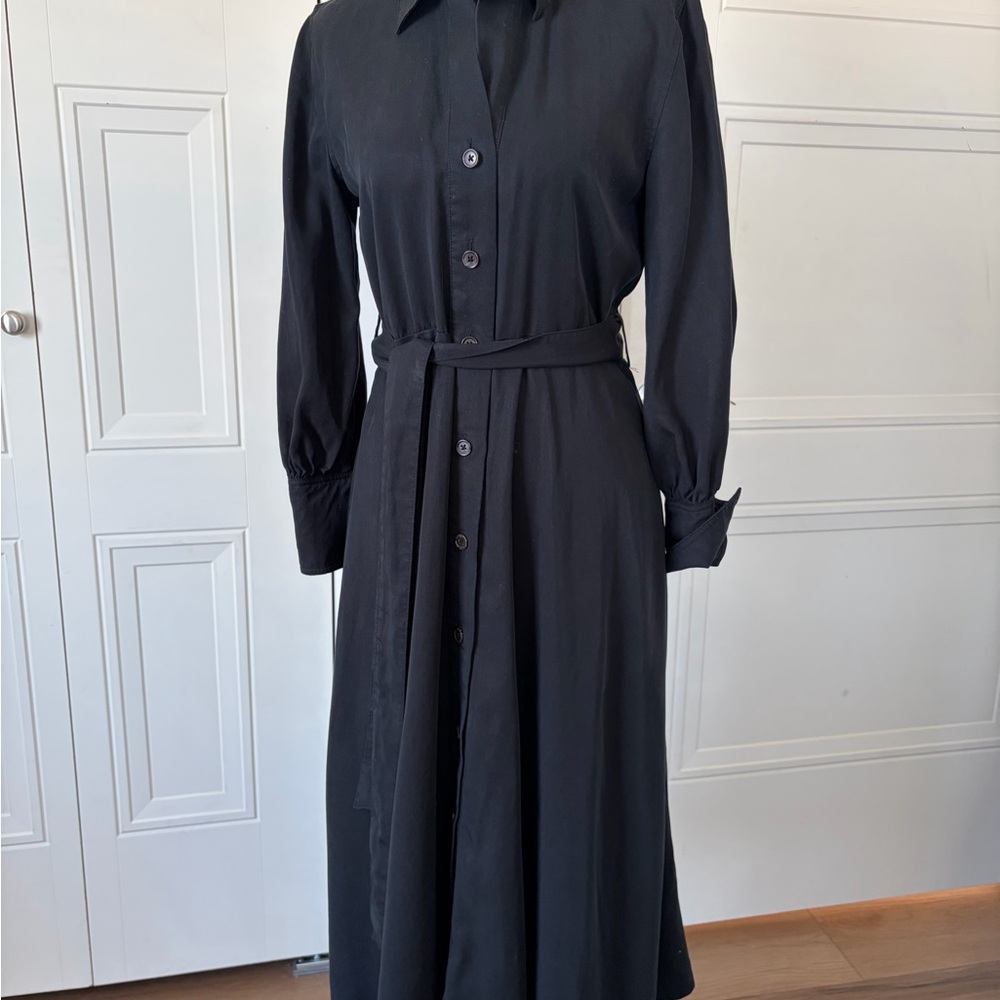 Banana Republic black TENCEL shirt dress